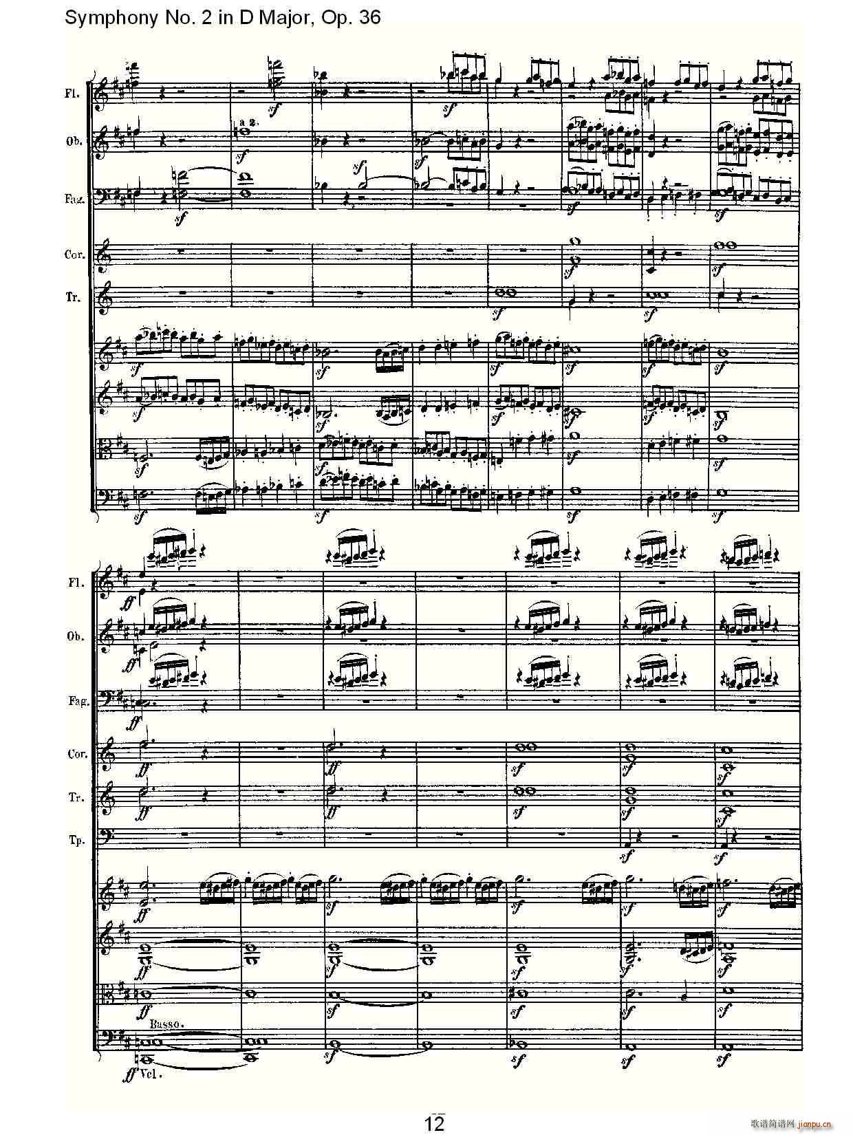 Symphony No. 2 in D Major, Op. 36(十字及以上)12