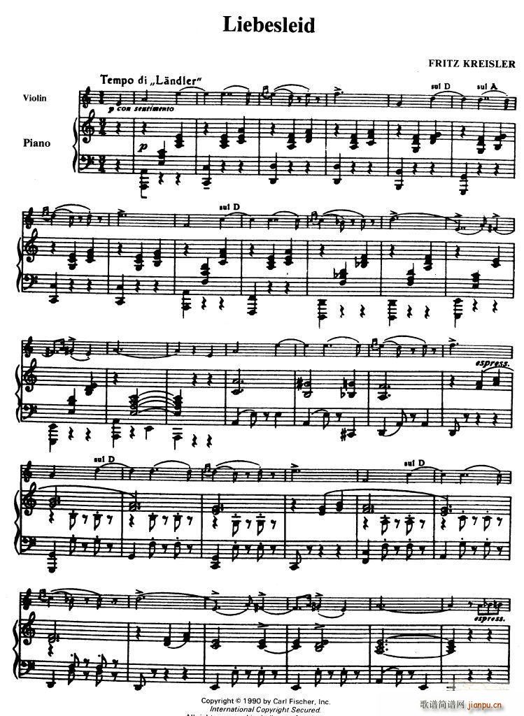 Liebesleid(小提琴谱)1
