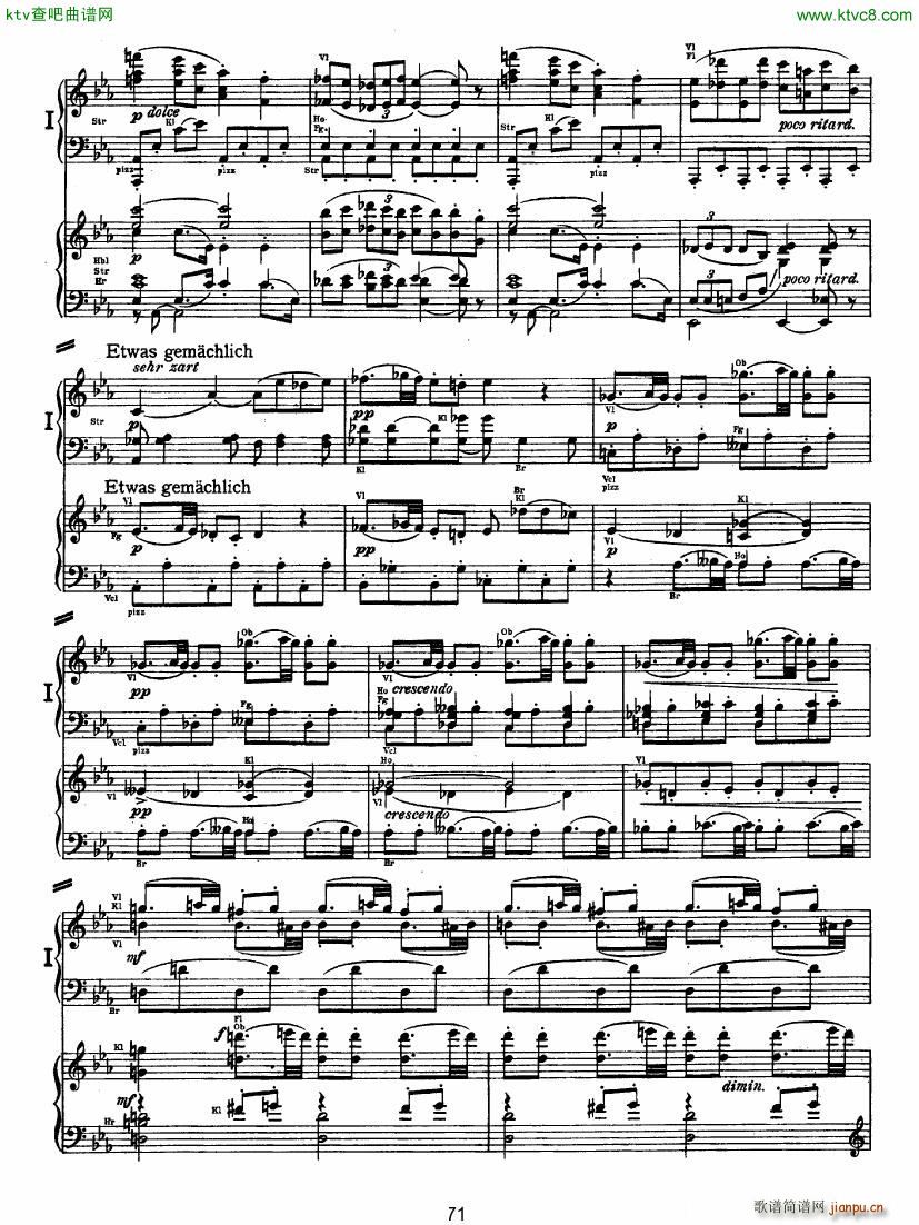 Bruckner Symphony No 4 4 hands arr 二(钢琴谱)20