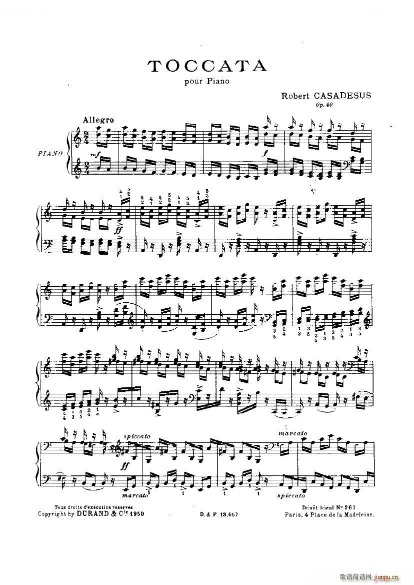 Casadesus Toccata Toccata(十字及以上)1