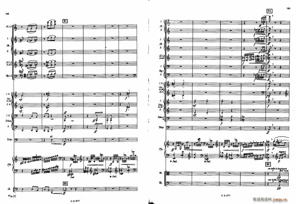 Bartok SZ 83 Piano Concerto No1 Full Score 二(钢琴谱)32