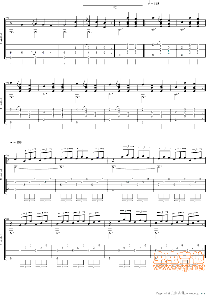 大霍塔舞曲(五字歌谱)5