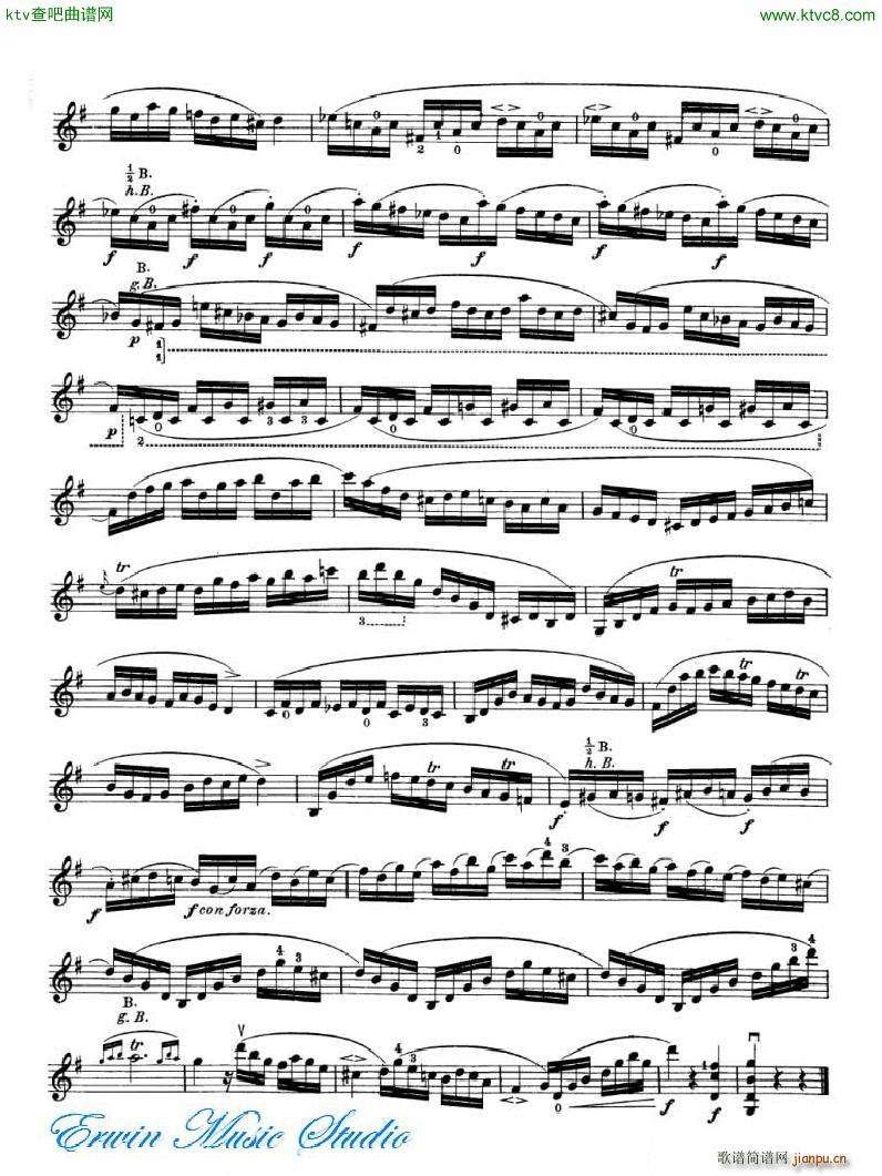 罗德 24首练习曲Pierre Rode 24 Studi Per violino 01 08(十字及以上)6