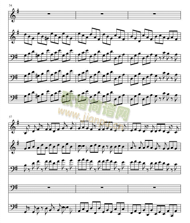 巴赫Ｇ大调铜管五重奏(总谱)10