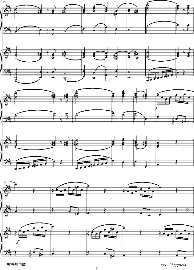 D大调双钢琴奏鸣曲第三乐章-莫扎特(钢琴谱)5
