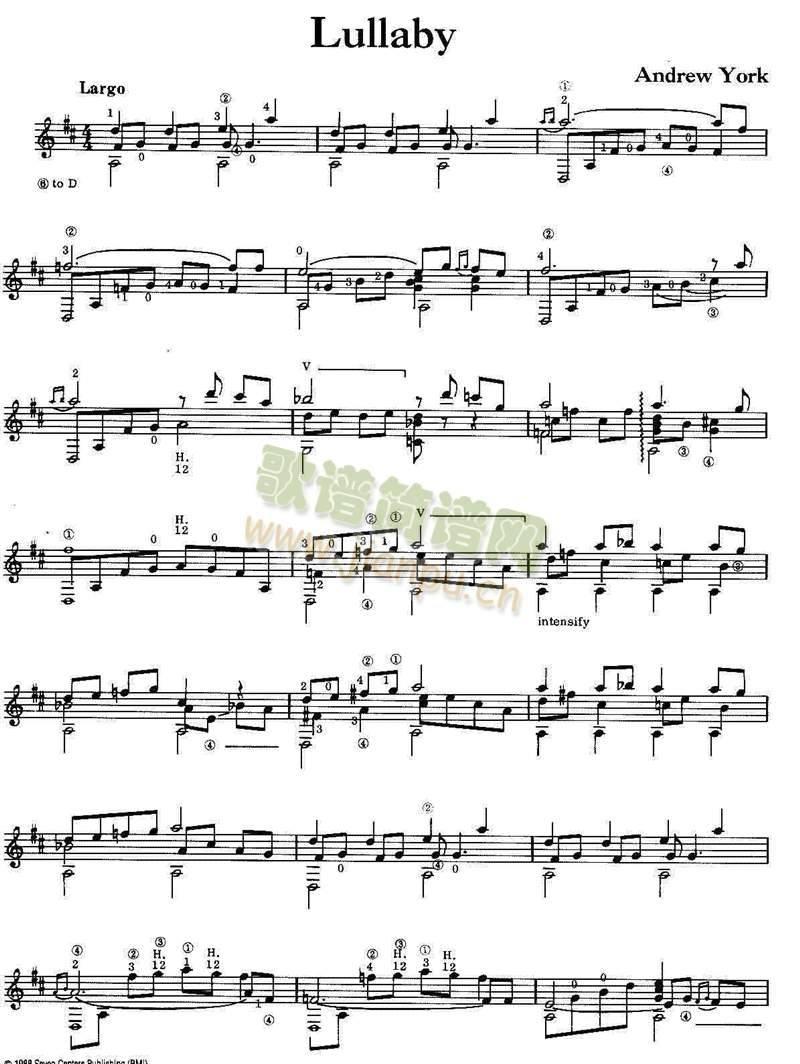 Lullaby约克(萨克斯谱)1