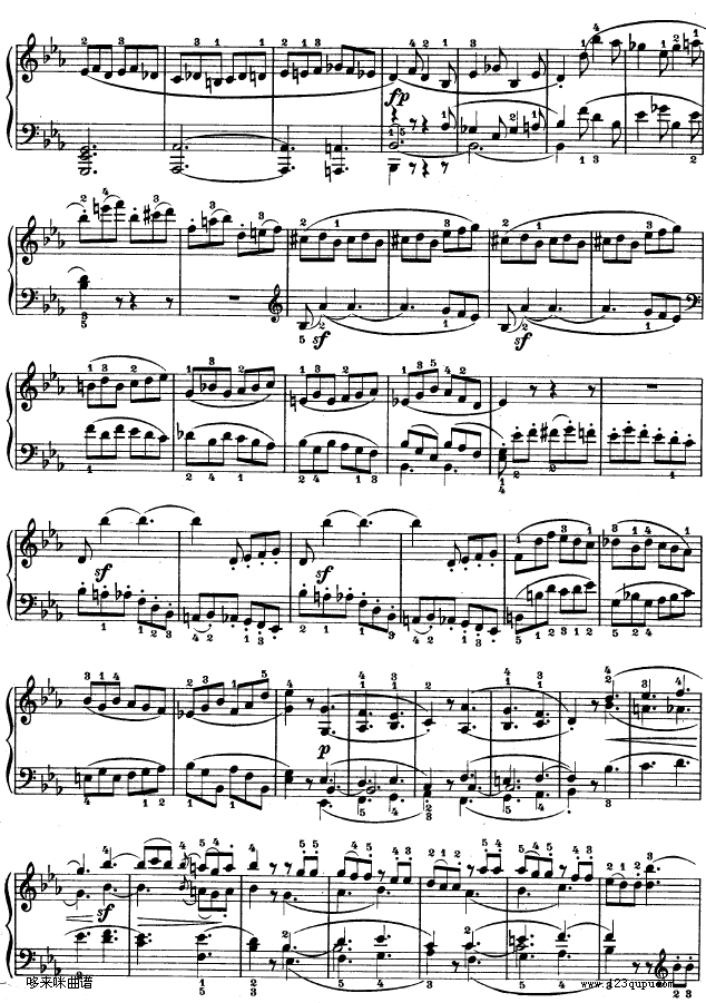 降E大调第四钢琴奏鸣曲-Op.7-贝多芬(钢琴谱)7