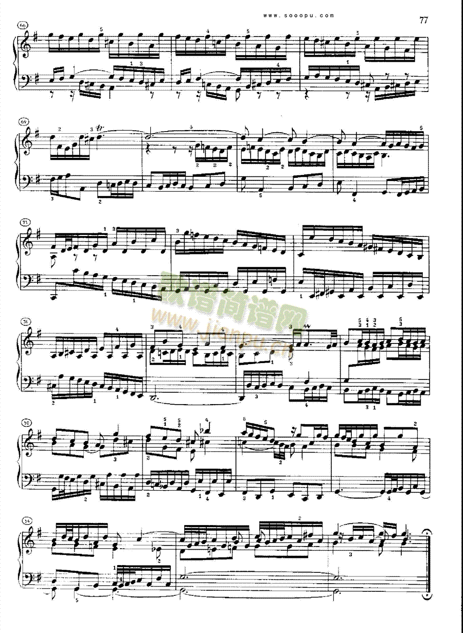 巴赫平均律曲集第一册第15首键盘类钢琴(其他乐谱)6