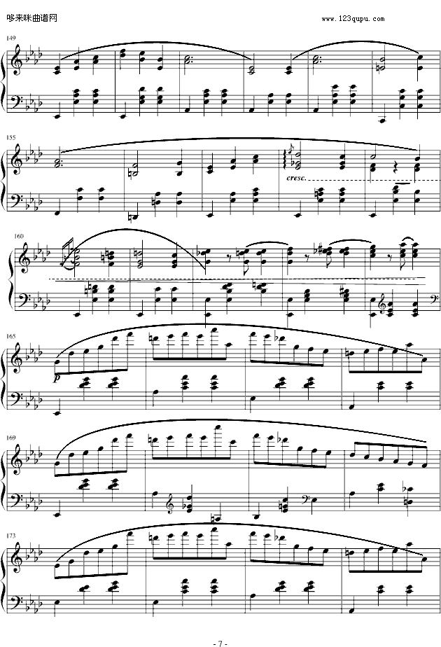 降A大调圆舞曲-肖邦(钢琴谱)7
