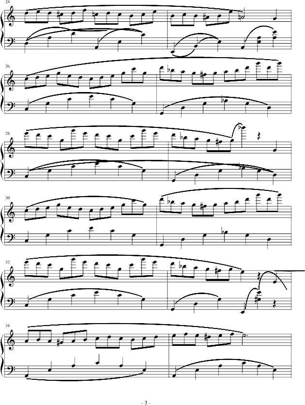 a小调练习曲(钢琴谱)3