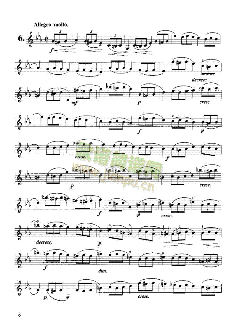 开塞小提琴练习曲36首弦乐类小提琴(其他乐谱)8