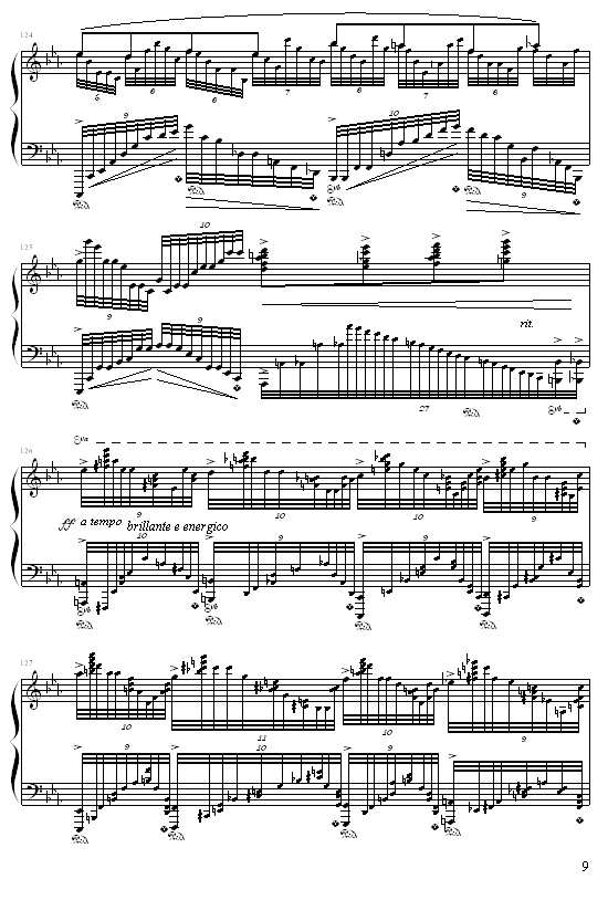 c小调练习曲(钢琴谱)9