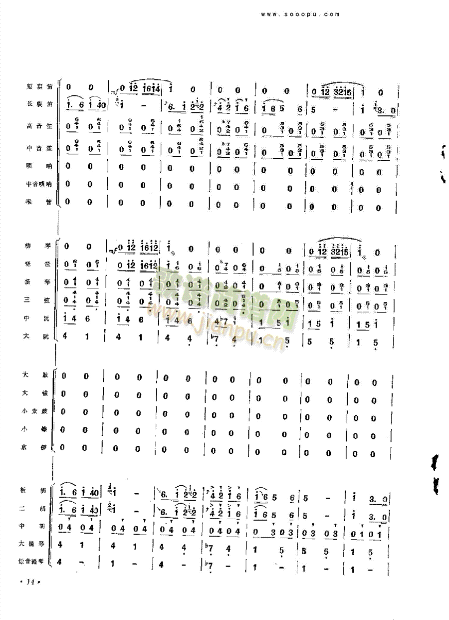 拥军秧歌乐队类管弦乐总谱(其他乐谱)13