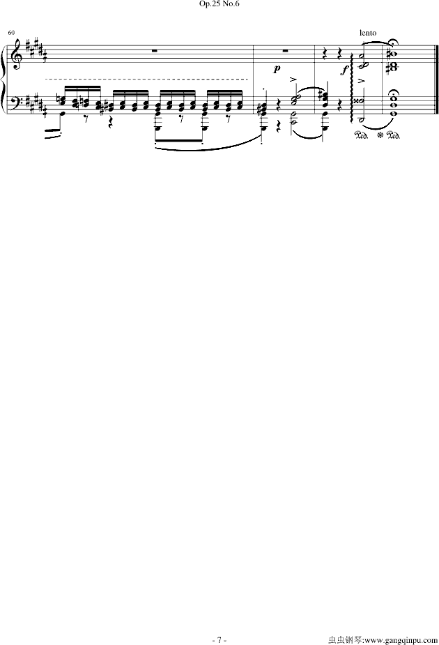 肖邦练习曲Op.25No.6(钢琴谱)7