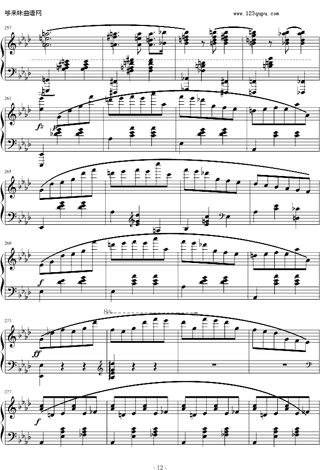 降A大调圆舞曲-肖邦(钢琴谱)12