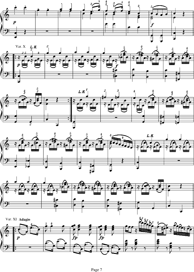 小星星变奏曲K.265(钢琴谱)7