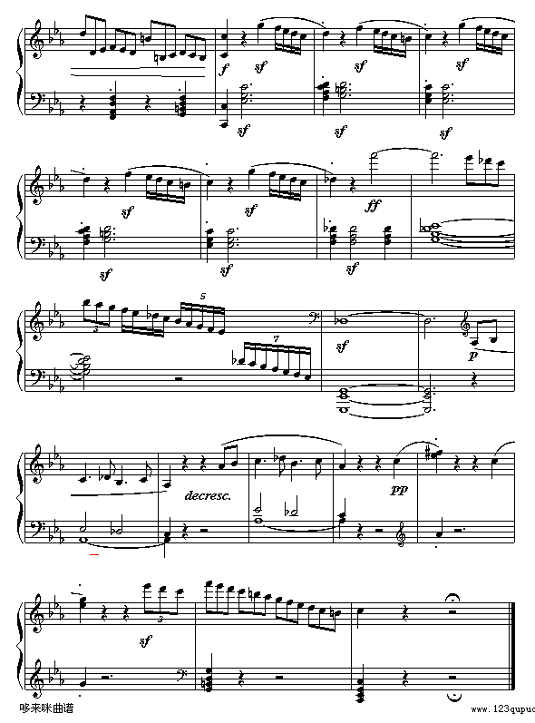 悲怆奏鸣曲第三乐章-贝多芬(钢琴谱)10