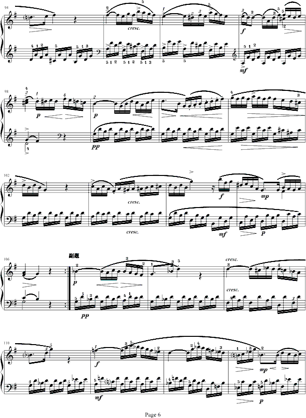 莫扎特C大调奏鸣曲K.545-完整版(钢琴谱)6