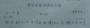 哭哈的眼泪调成个面(九字歌谱)1