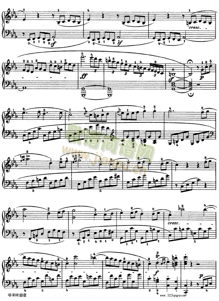 C小调第八琴奏鸣曲Op—13-贝多芬(钢琴谱)14