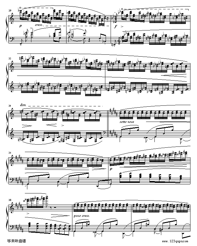 练习曲OP25No6-肖邦(钢琴谱)3