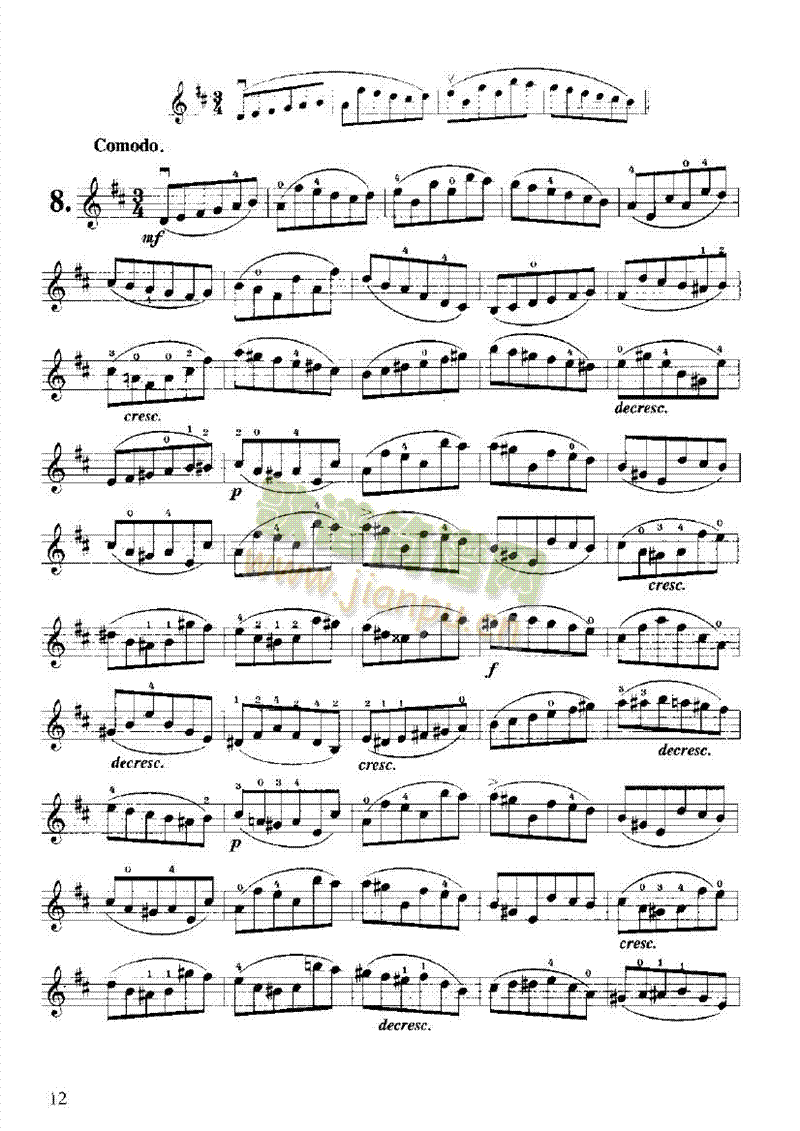 开塞小提琴练习曲36首弦乐类小提琴(其他乐谱)12