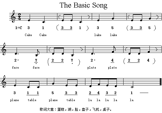 TheBasicSong(英文歌谱)1