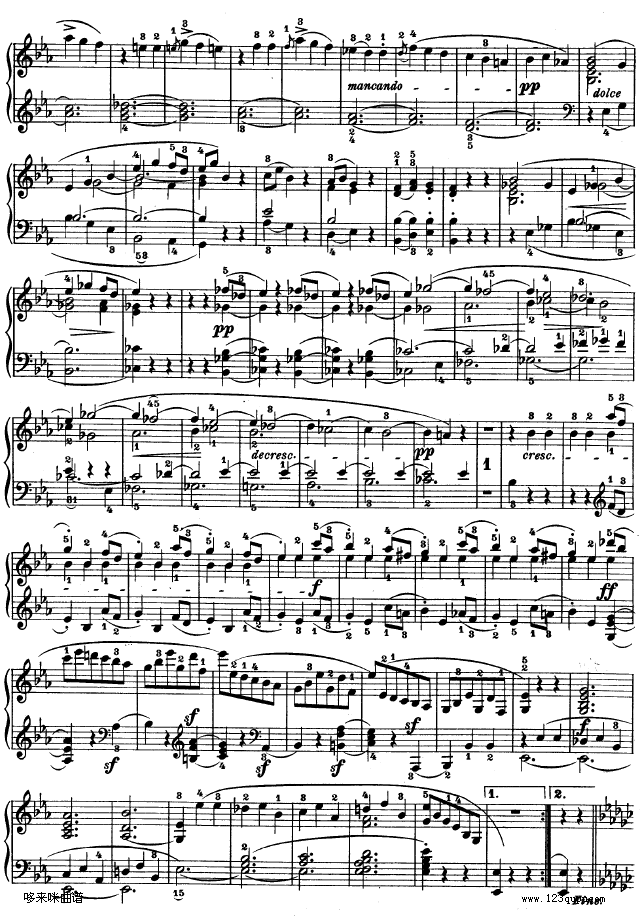降E大调第四钢琴奏鸣曲-Op.7-贝多芬(钢琴谱)15