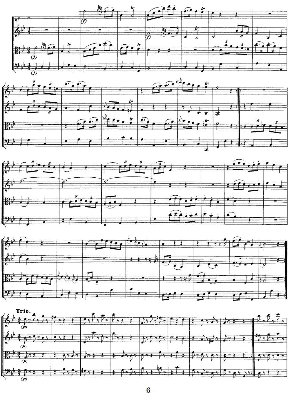 Mozart Quartet No 12 in Bb Major K 172(总谱)6