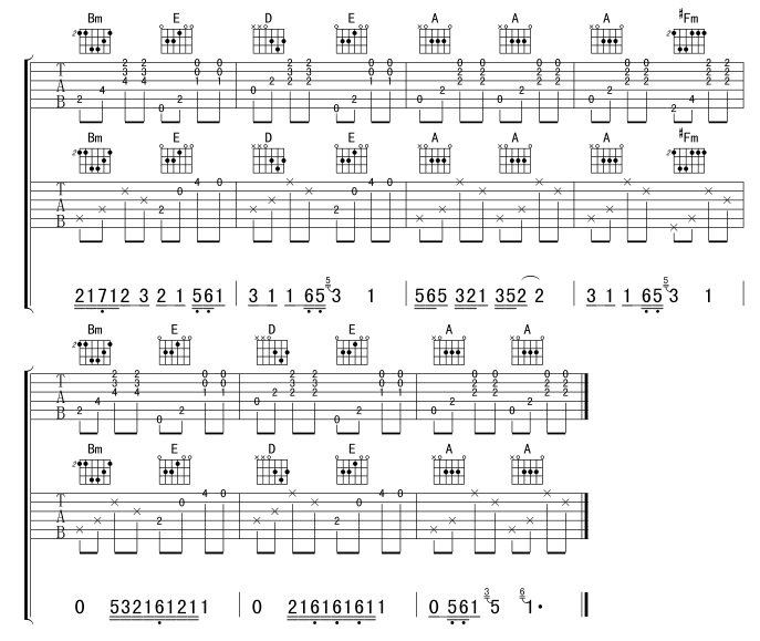 命中注定-版本一(八字歌谱)7