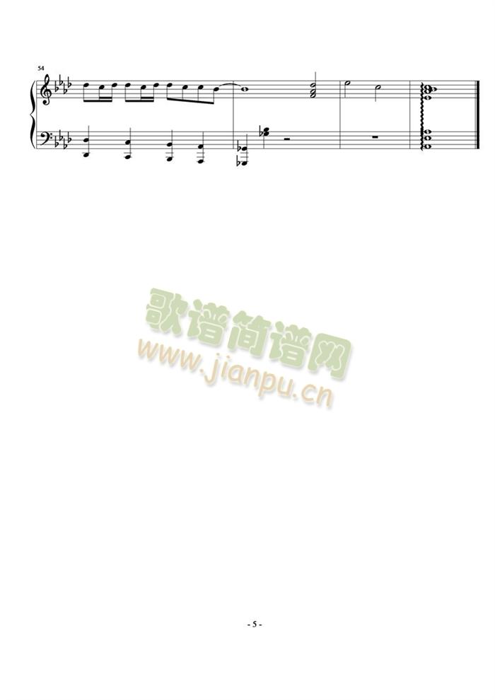 there(钢琴谱)5
