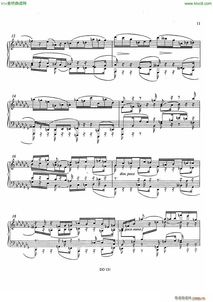 Etude No 12 Prélude et Fugue(钢琴谱)9