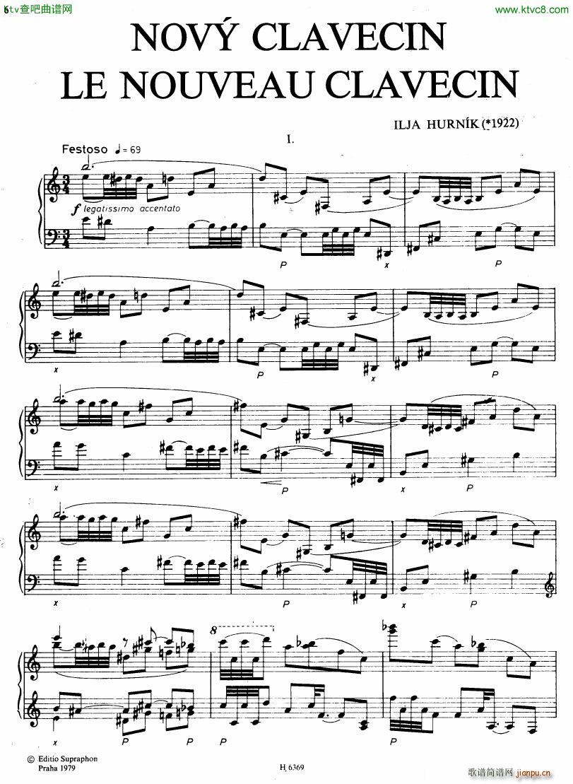 Hurnik le nouveau clavecin suite(钢琴谱)1