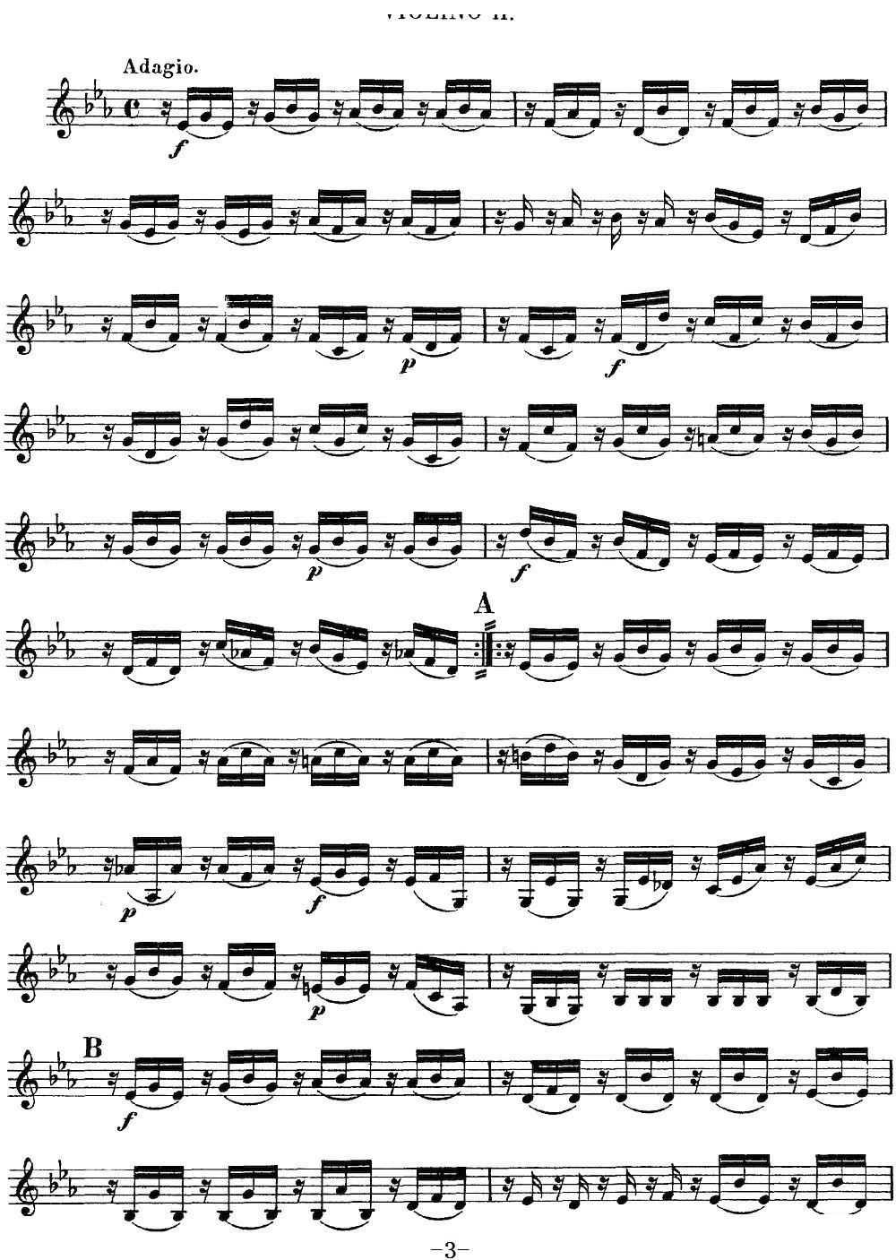 Mozart Quartet No 12 in Bb Major K 172 Violin 2(十字及以上)3