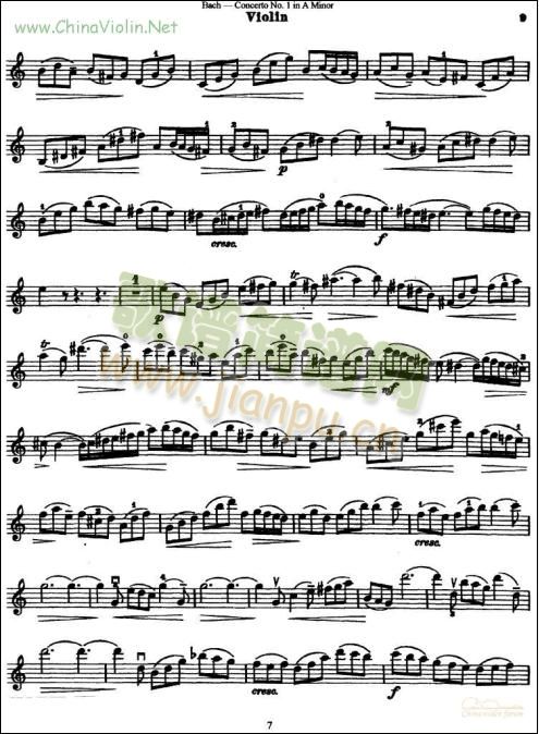 A小调第一协奏曲(小提琴谱)7