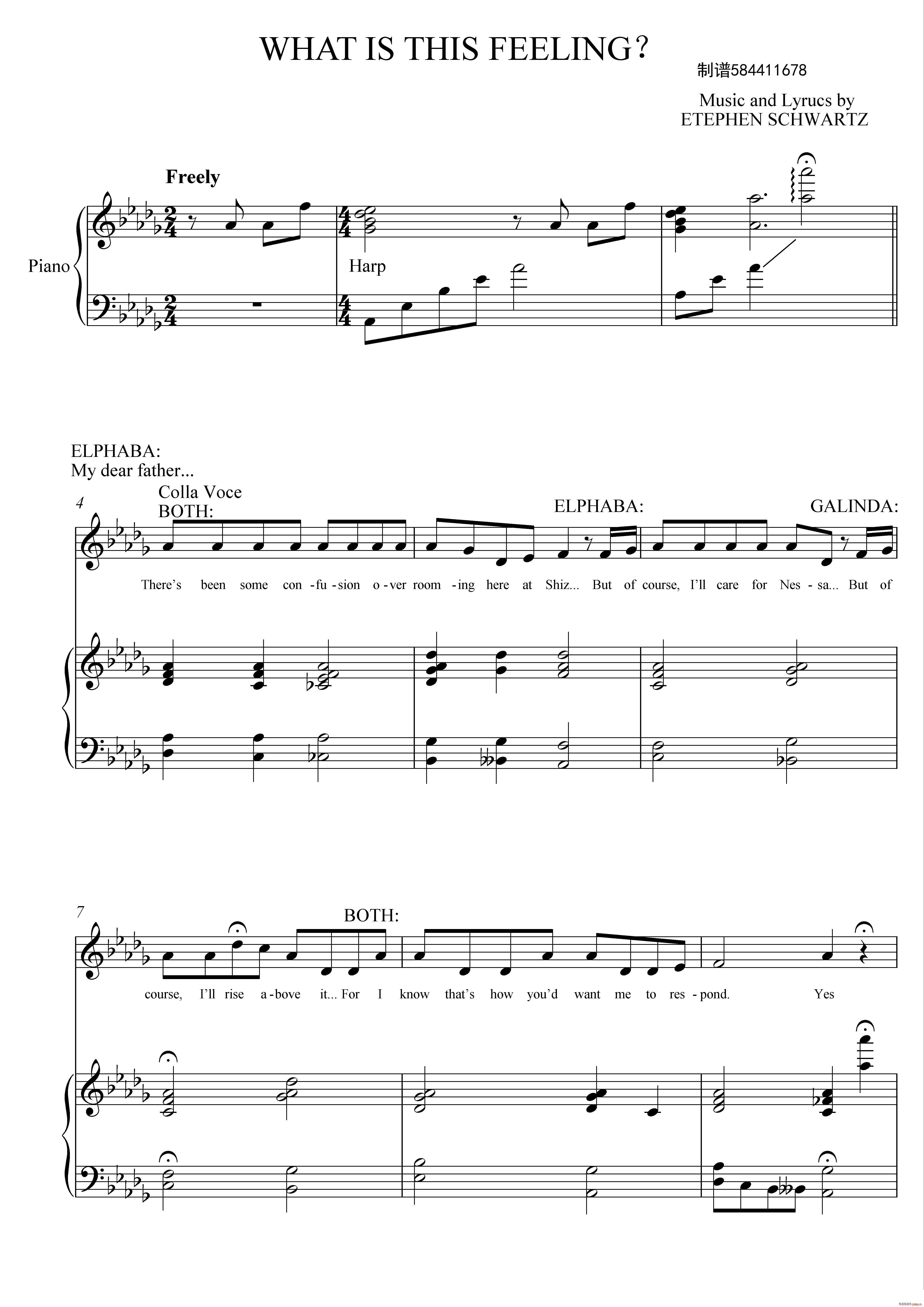 WHAT IS THIS FEELING合唱谱(合唱谱)1