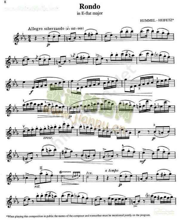 海菲茨-HUMMELin(小提琴谱)1