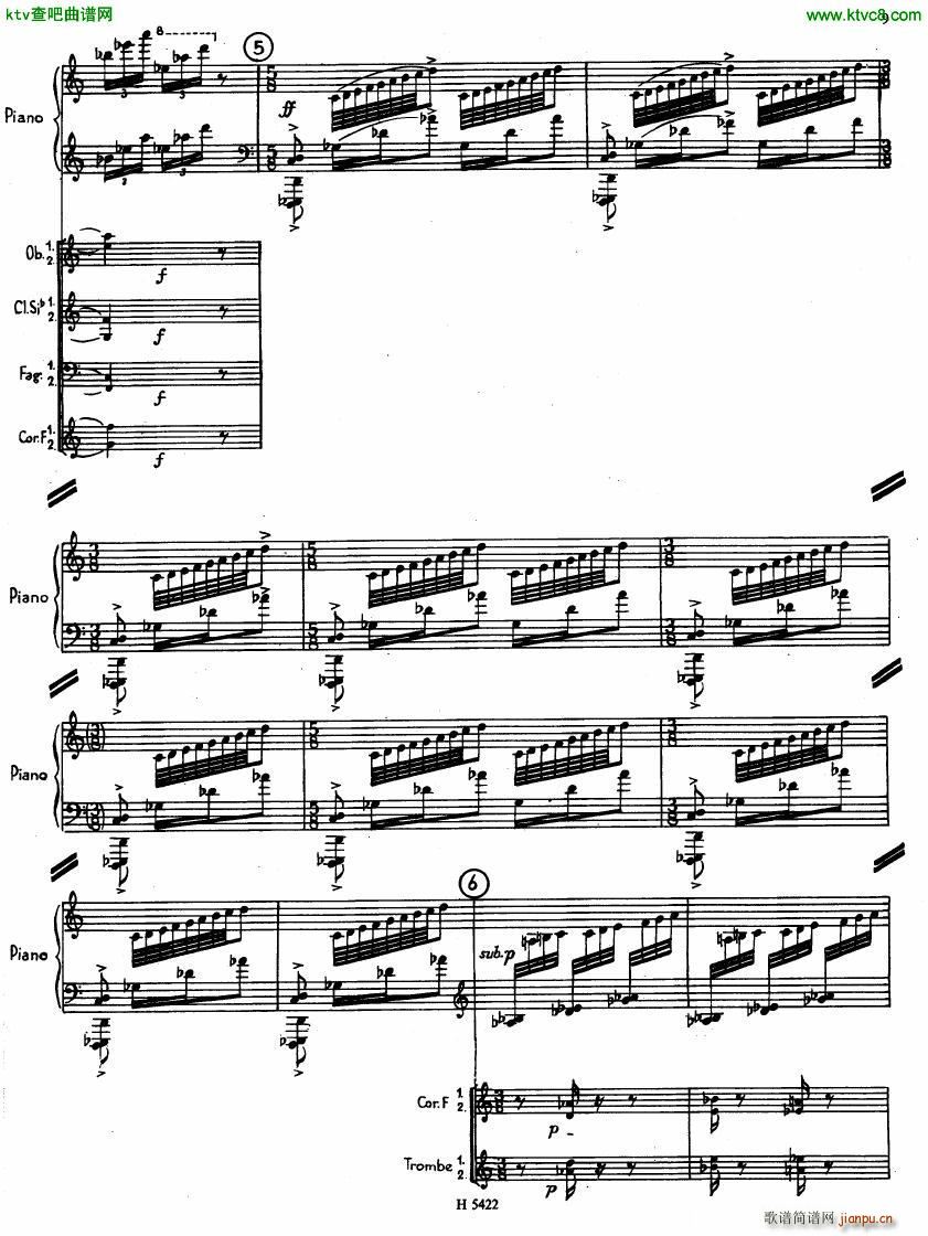 Fiser concerto da camera for piano full score(钢琴谱)7