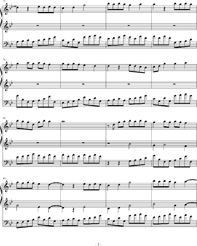落叶之秋(钢琴谱)7