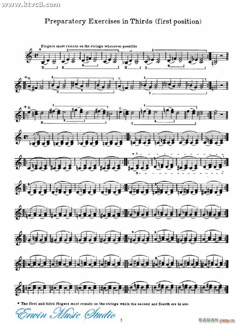 Bytovetskim 双弦练习 练习曲(十字及以上)5