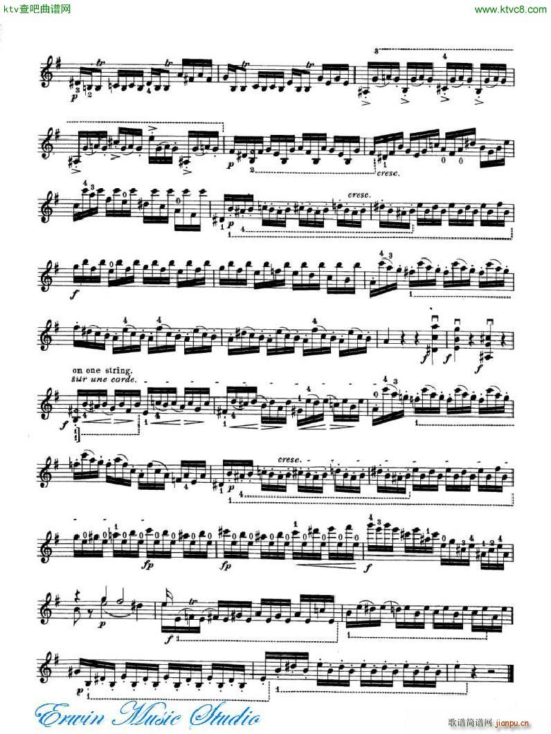 罗德 24首练习曲Pierre Rode 24 Studi Per violino 01 08(十字及以上)8