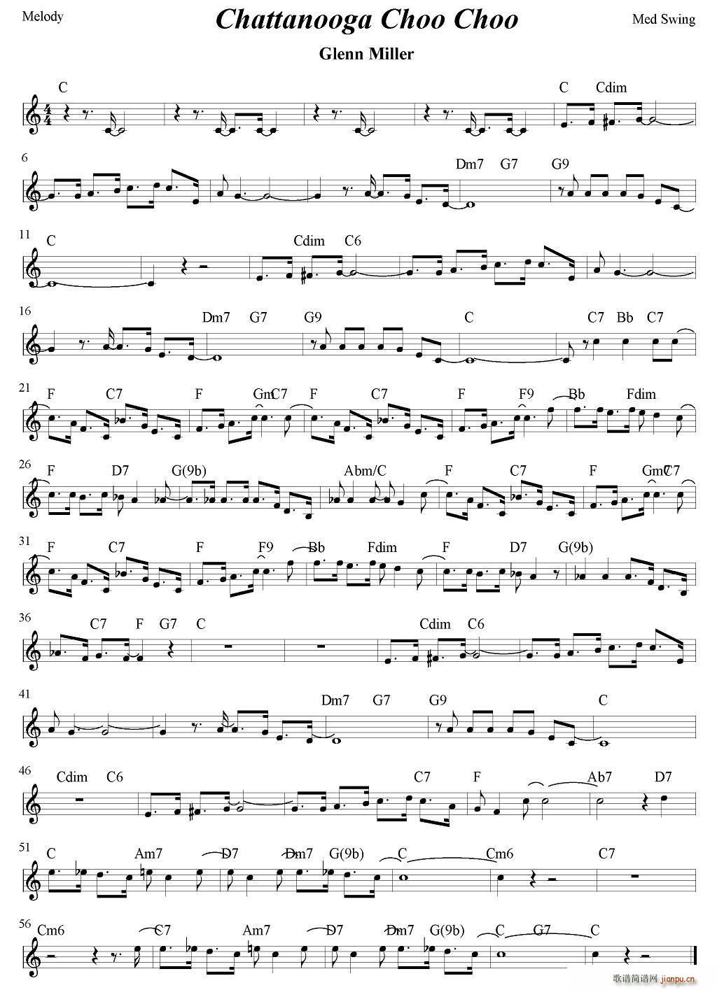 Chattanooga Choo Choo(电子琴谱)1