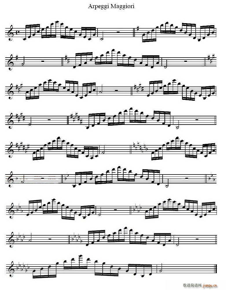 Arpeggi Maggiori(十字及以上)1