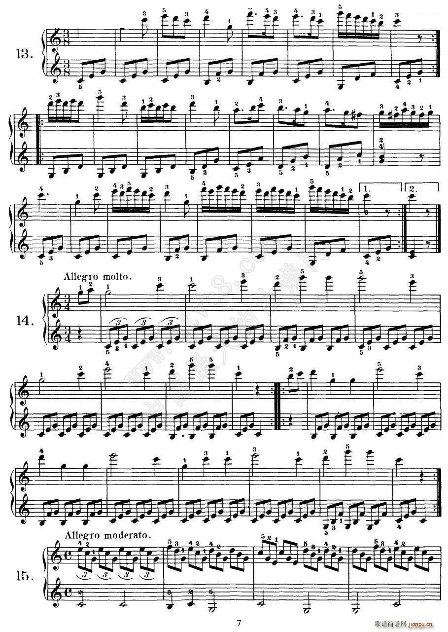 Czerny 100 Progressive Studies Op 139 1 21(钢琴谱)7