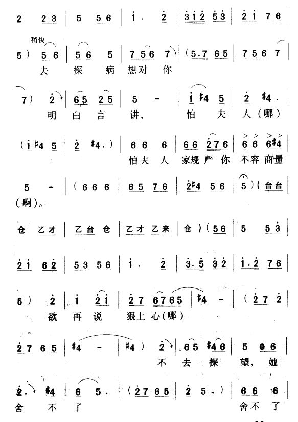 那一日你言道张生有恙（豫剧唱段)(十字及以上)3