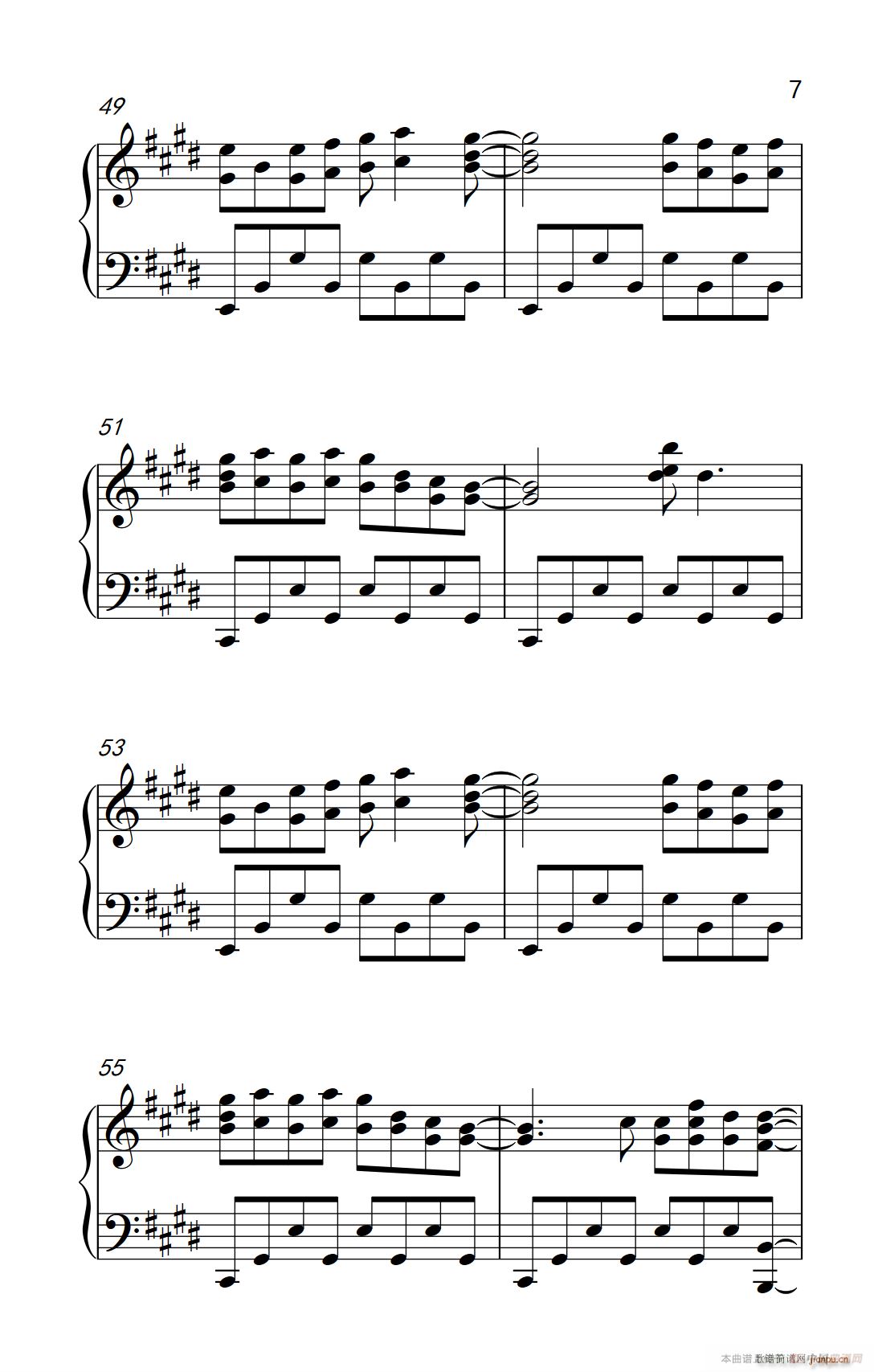 寂寞寂寞就好 弹吧音教 制谱版(钢琴谱)7