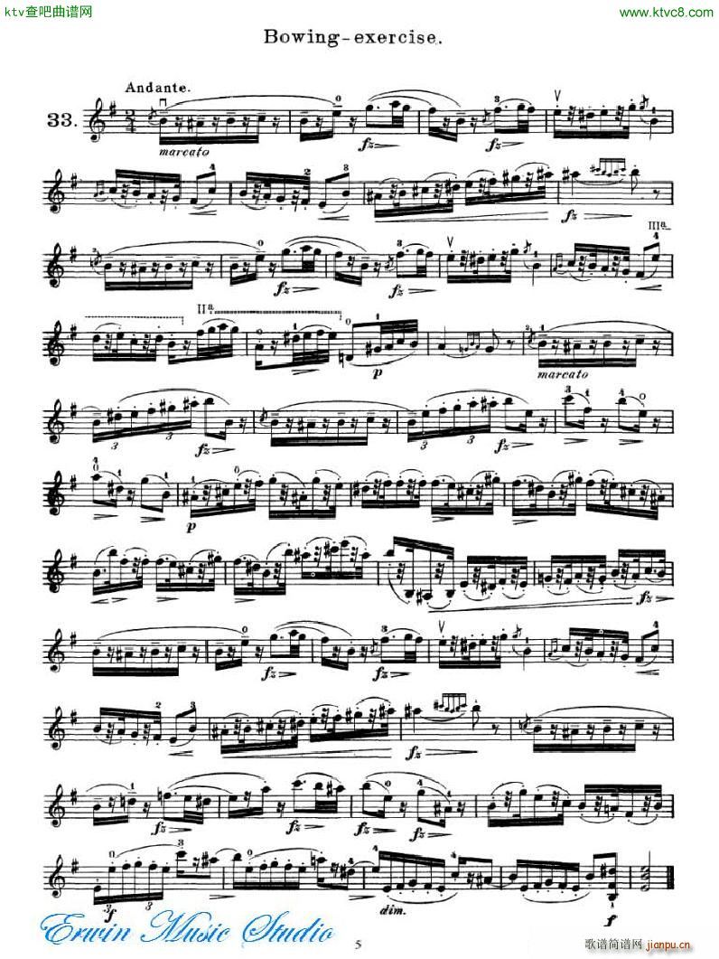 马扎斯 75首渐进式旋律练习 图书2 27首Brilliante 练习1(十字及以上)5