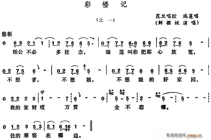 五音戏 彩楼记 之一(十字及以上)1