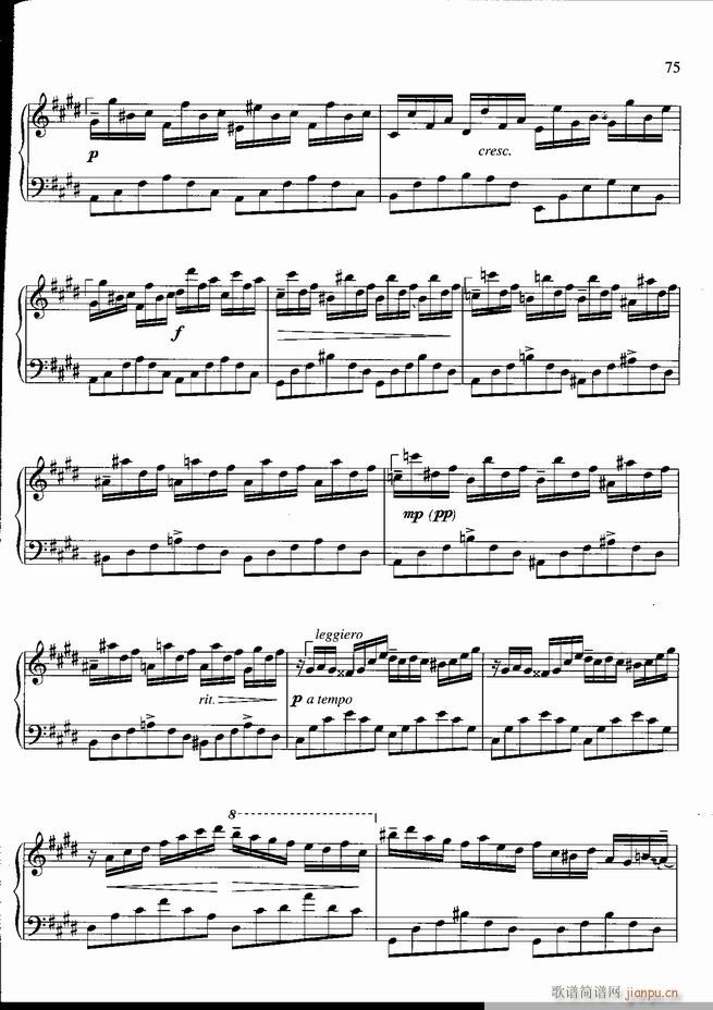 钢琴 不可不弹的世界钢琴名曲100首 五(钢琴谱)76