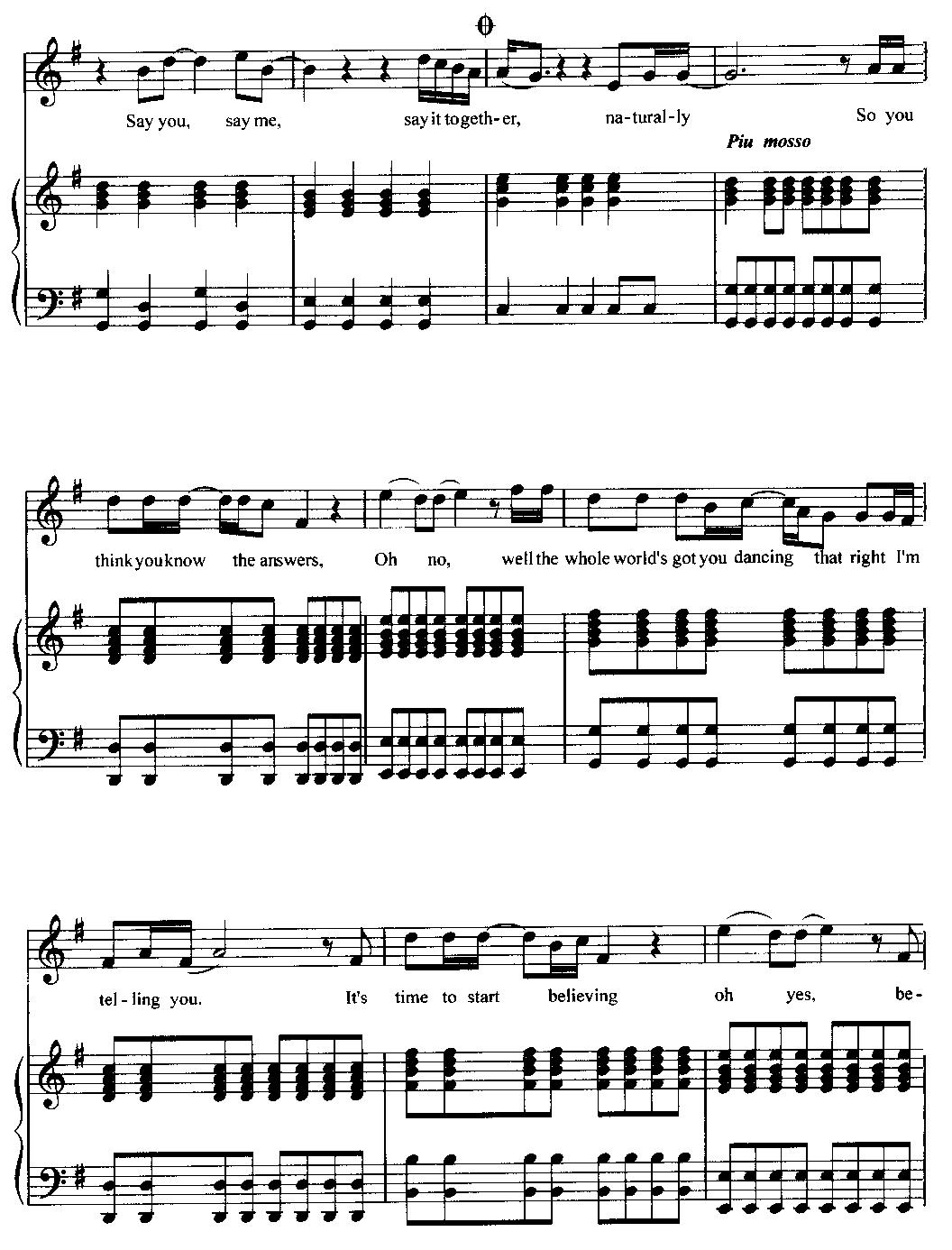 说你，说我（电影主题曲(钢琴谱)5
